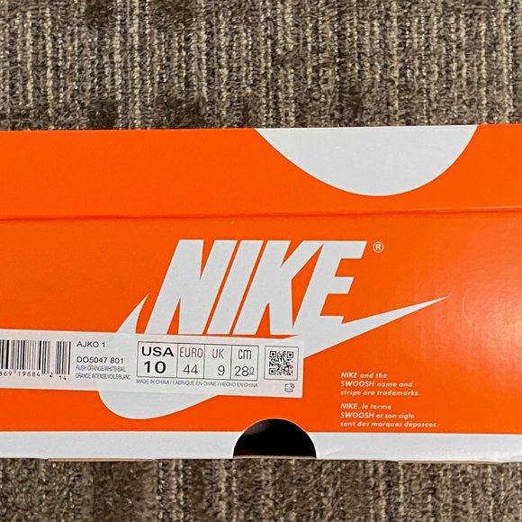 Jordan 1 Retro AJKO Rush Orange - size 10 - Picture 6 of 6